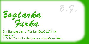boglarka furka business card